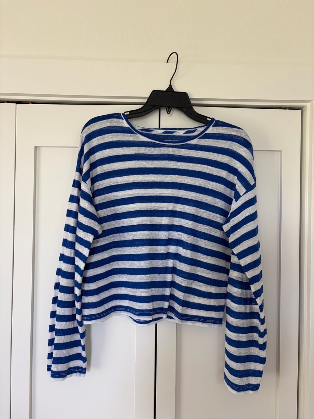 J. Crew Striped Linen Long Sleeve